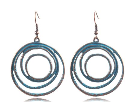 Teal Enamel & 18K Gold-Plated Ripple Drop Earrings Sale