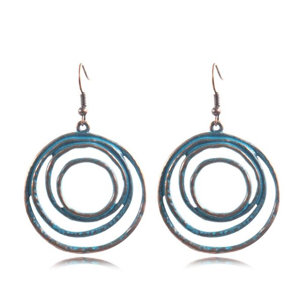 Teal Enamel & 18K Gold-Plated Ripple Drop Earrings Sale