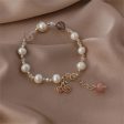 Strawberry Crystal & Pearl 18K Gold-Plated Cherry Charm Bracelet Discount