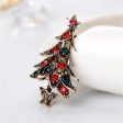 Cubic Zirconia & 18K Gold-Plated Christmas Tree Brooch For Discount