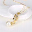 Cubic Zirconia & Pearl 18K Gold-Plated Wing Drop Earrings & Pendant Necklace on Sale