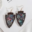 Shell & Wood Shield Drop Earrings Hot on Sale