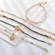 Howlite & Polyster 18K Gold-Plated Shell-Charm Anklet Set Online