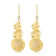 Cubic Zirconia & Cats Eye 18K Gold-Plated Irregular Round Drop Earrings Online Hot Sale