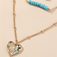 Turquoise & Abalone Shell 18K Gold-Plated Heart Layered Pendant Necklace Hot on Sale