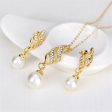 Cubic Zirconia & Pearl 18K Gold-Plated Wing Drop Earrings & Pendant Necklace on Sale