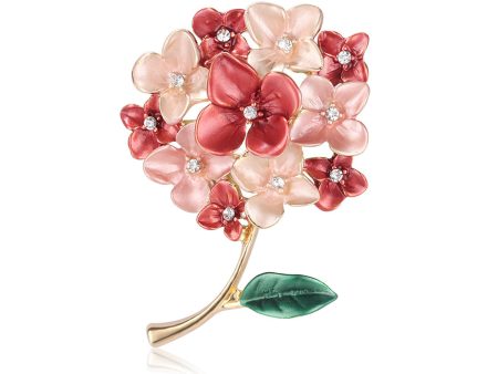 Cubic Zirconia & Enamel 18K Gold-Plated Flower Bouquet Brooch Online Hot Sale