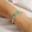 Turquoise & 18K Gold-Plated Bracelet Discount