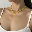 Yellow Howlite & Enamel 18K Gold-Plated Heart Pendant Necklace Sale