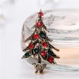 Cubic Zirconia & 18K Gold-Plated Christmas Tree Brooch For Discount