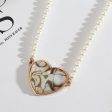 Shell & Pearl 18K Gold-Plated Heart Pendant Necklace Cheap