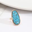 Turquoise & 18K Gold-Plated Drop Ring Online Hot Sale