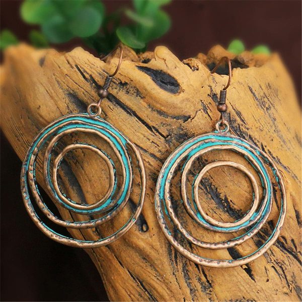 Teal Enamel & 18K Gold-Plated Ripple Drop Earrings Sale