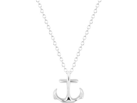 Silver-Plated Anchor Pendant Necklace Supply