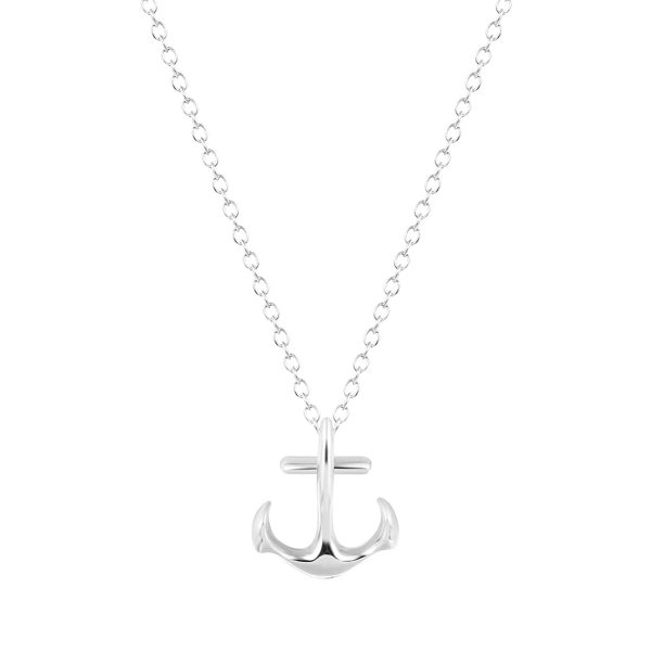 Silver-Plated Anchor Pendant Necklace Supply