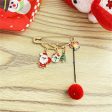 18K Gold-Plated Santa & Christmas Tree Pin Brooch Online Hot Sale