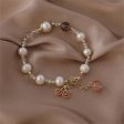 Strawberry Crystal & Pearl 18K Gold-Plated Cherry Charm Bracelet Discount