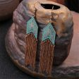 Teal Enamel & 18K Gold-Plated Arrow Tassel Drop Earrings on Sale