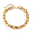 Tan Resin & 18K Gold-Plated  Leopard-Print Choker Necklace Discount