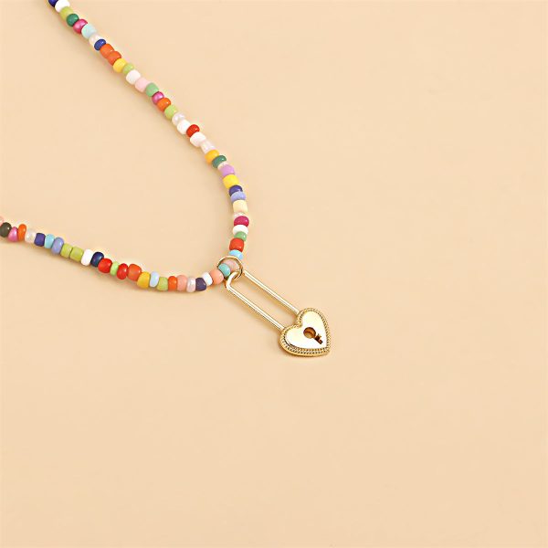 Multicolor Howlite & Pearl 18K Gold-Plated Heart Pendant Necklace Set Online now