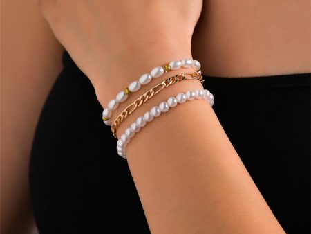 Pearl Stretch Beaded Bracelet Set Fashion