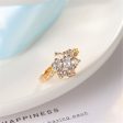 Cubic Zirconia & 18K Gold Plated Sunflower Ring Online Hot Sale