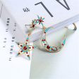 Teal & 18K Gold-Plated Star Moon Asymmetrical Drop Earrings Online Hot Sale