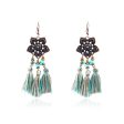 Turquoise & Polyster 18K Gold-Plated Flower Tassel Drop Earrings on Sale