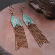 Teal Enamel & 18K Gold-Plated Arrow Tassel Drop Earrings on Sale