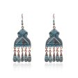 Teal Enamel & 18K Gold-Plated Comb Tassel Drop Earrings For Cheap