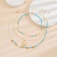 Howlite & Pearl 18K Gold-Plated Sun Pendant Necklace Set For Cheap