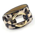 Tan Polyurethane & 18K Gold-Plated Leopard Print Wrap Bracelet Sale