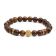 Tiger Eye & 18K Gold-Plated Lion Beaded Stretch Bracelet Online Hot Sale