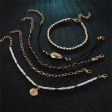 Howlite & Polyster 18K Gold-Plated Shell-Charm Anklet Set Online