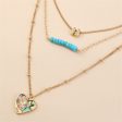 Turquoise & Abalone Shell 18K Gold-Plated Heart Layered Pendant Necklace Hot on Sale