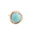 Turquoise & 18K Gold-Plated Coil Ring Online Sale