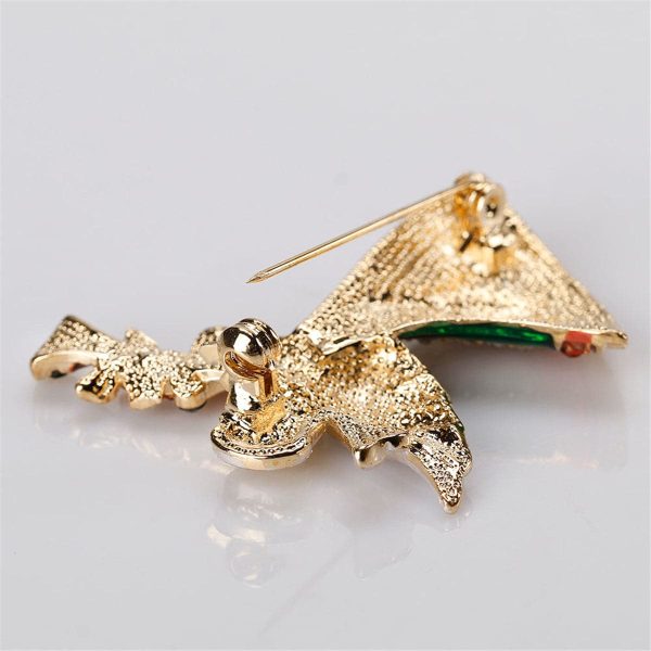 Cubic Zirconia & Enamel 18K Gold-Plated Angel Brooch Sale