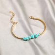 Turquoise & 18K Gold-Plated Bracelet Discount