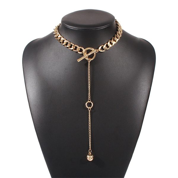 18K Gold-Plated Bead Drop Necklace Supply