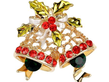 Cubic Zirconia & 18K Gold-Plated Botany Bell Brooch on Sale