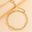 18K Gold-Plated Chunky Cable Chain & Bracelet For Sale