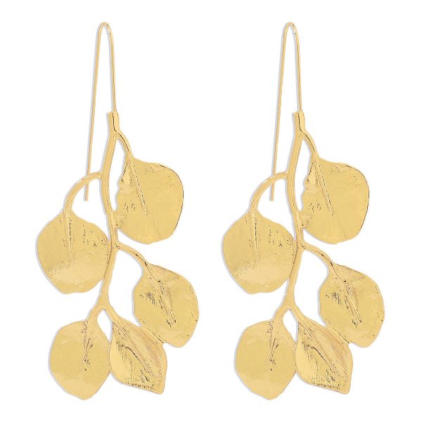 18K Gold-Plated Botanical Drop Earrings Online