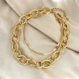 18K Gold-Plated Cable Chain Layered Necklace Online Sale