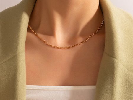 18K Gold-Plated Chain Necklace For Cheap