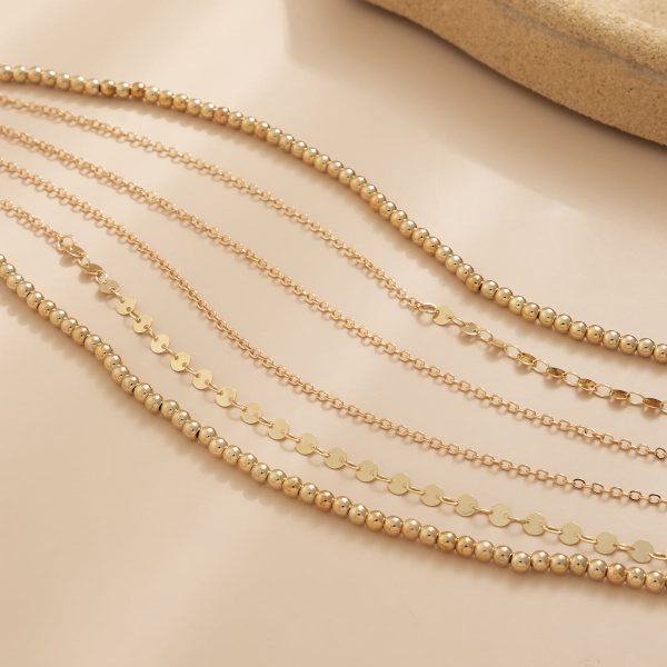 18K Gold-Plated Beaded Waist Chain Set Cheap