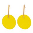 Yellow Acrylic & 18K Gold-Plated Round Drop Earrings Hot on Sale