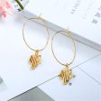 18K Gold-Plated Cactus Hoop Earrings For Discount