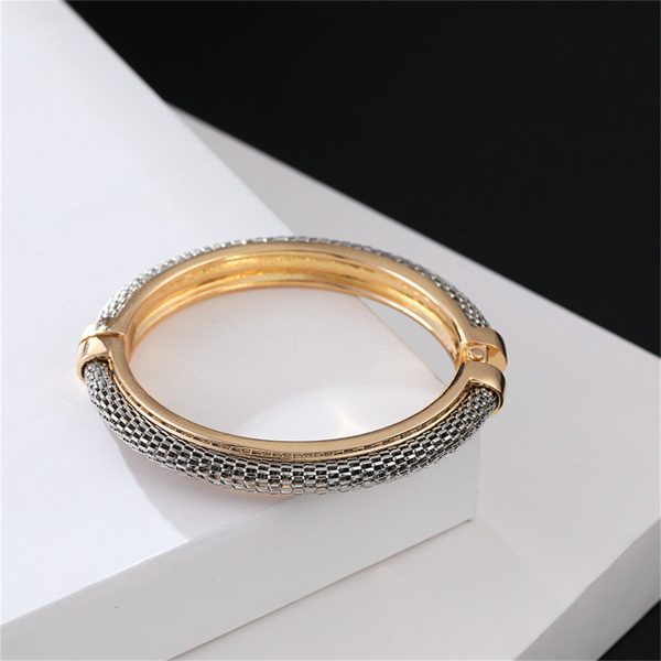 Two Tone Web Hinge Bangle For Discount