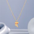 Red Enamel & 18K Gold-Plated Fox Pendant Necklace on Sale