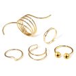 18K Gold-Plated Bead Layered Ring Set Fashion